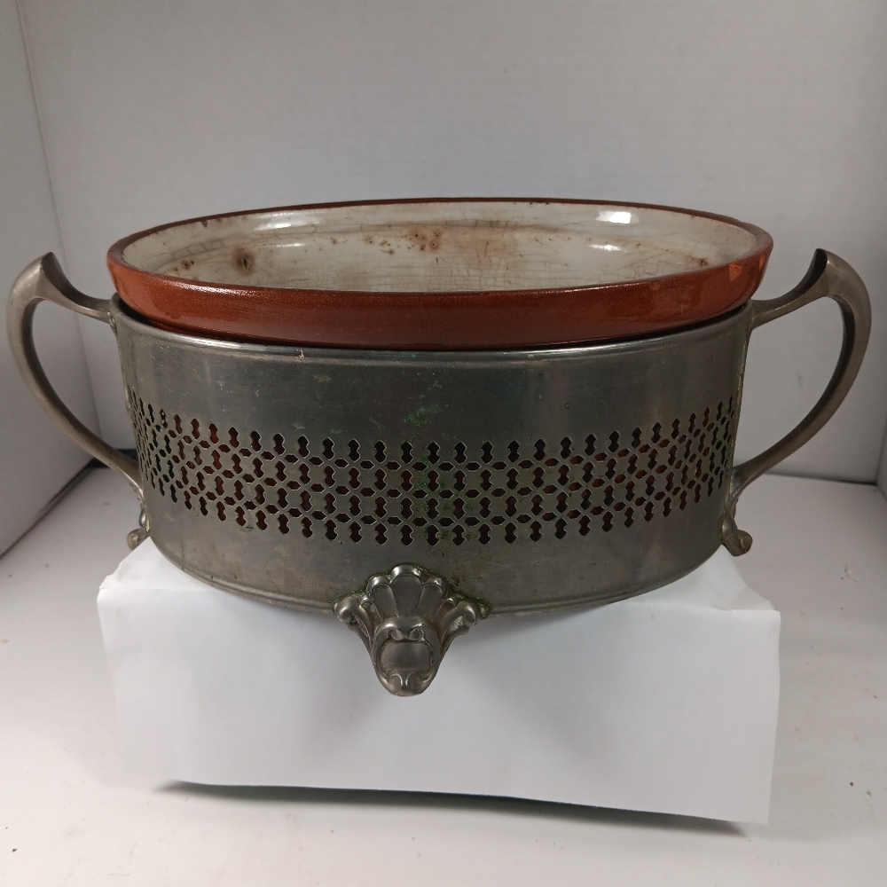 Weller Silver and Brown Metal Baking Dish